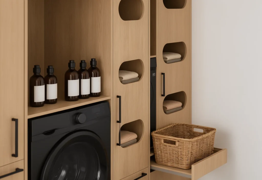 custom laundry cabinets